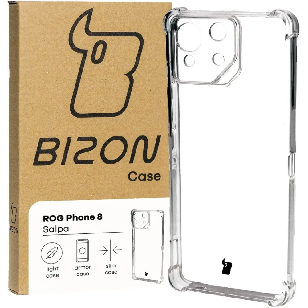 Elastyczne etui Bizon Case Salpa do Asus ROG Phone 8 przezroczyste