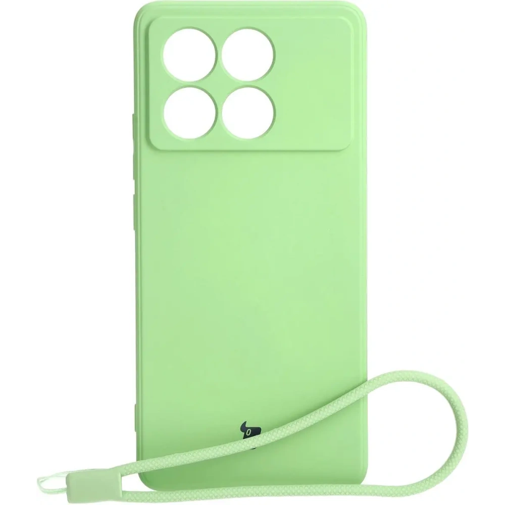 Etui Bizon Case Silicone Sq do Xiaomi Poco X6 Pro jasnozielone