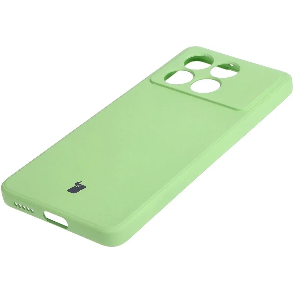 Etui Bizon Case Silicone Sq do Xiaomi Poco X6 Pro jasnozielone