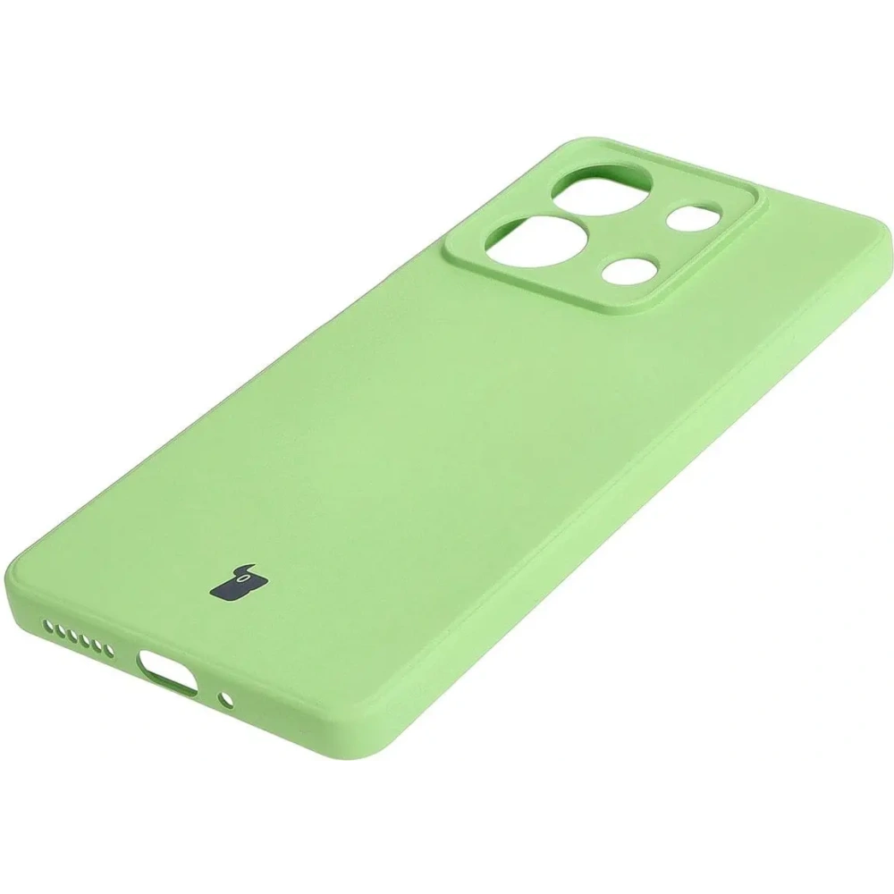 Etui Bizon Case Silicone Sq do Xiaomi Redmi Note 13 5G jasnozielone