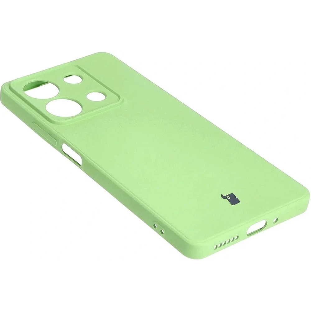 Etui Bizon Case Silicone Sq do Xiaomi Redmi Note 13 5G jasnozielone