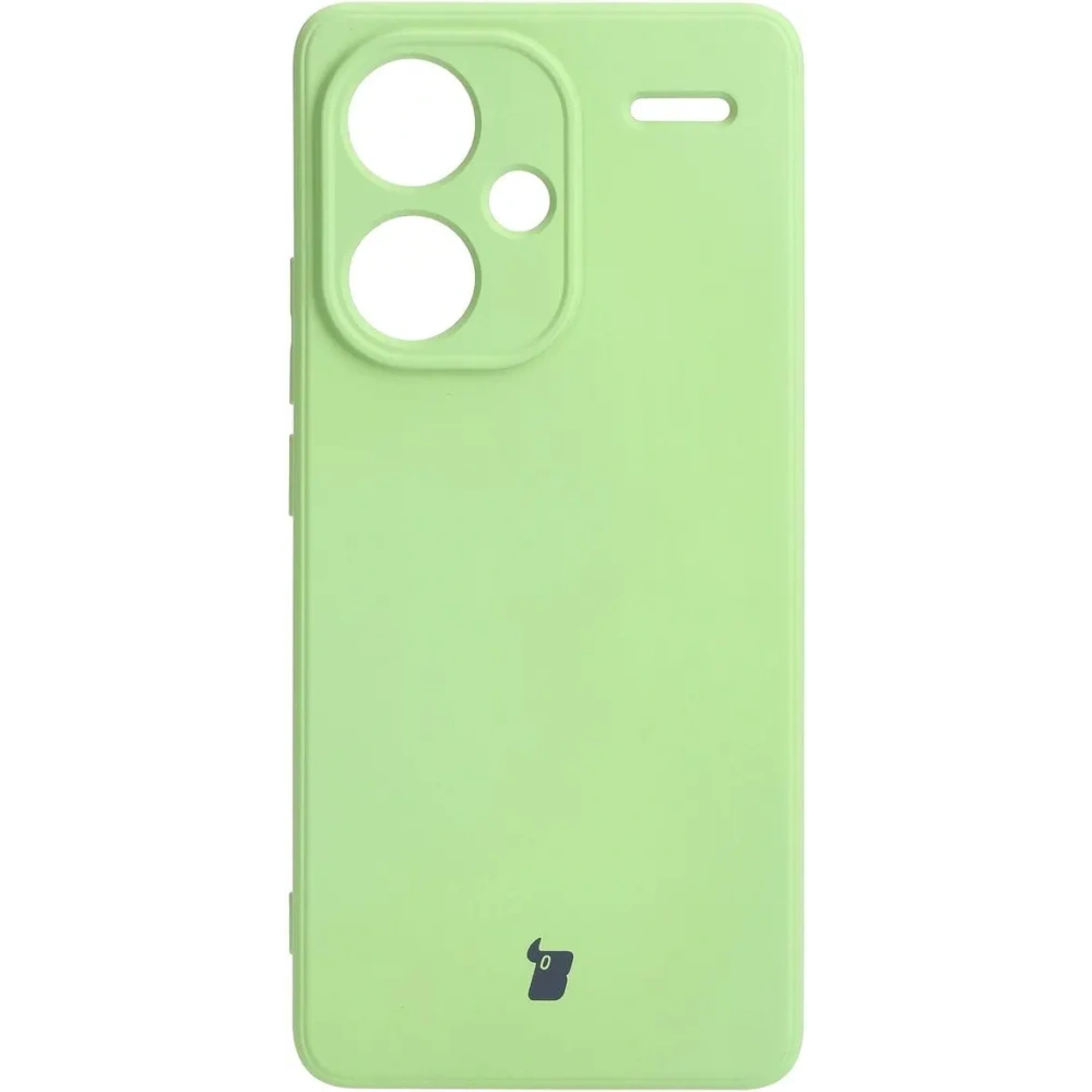 Etui Bizon Case Silicone Sq do Xiaomi Redmi Note 13 Pro+ 5G jasnozielone