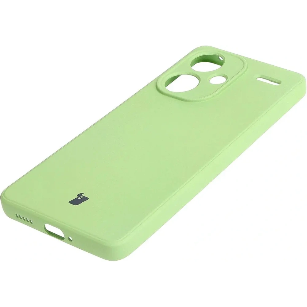 Etui Bizon Case Silicone Sq do Xiaomi Redmi Note 13 Pro+ 5G jasnozielone