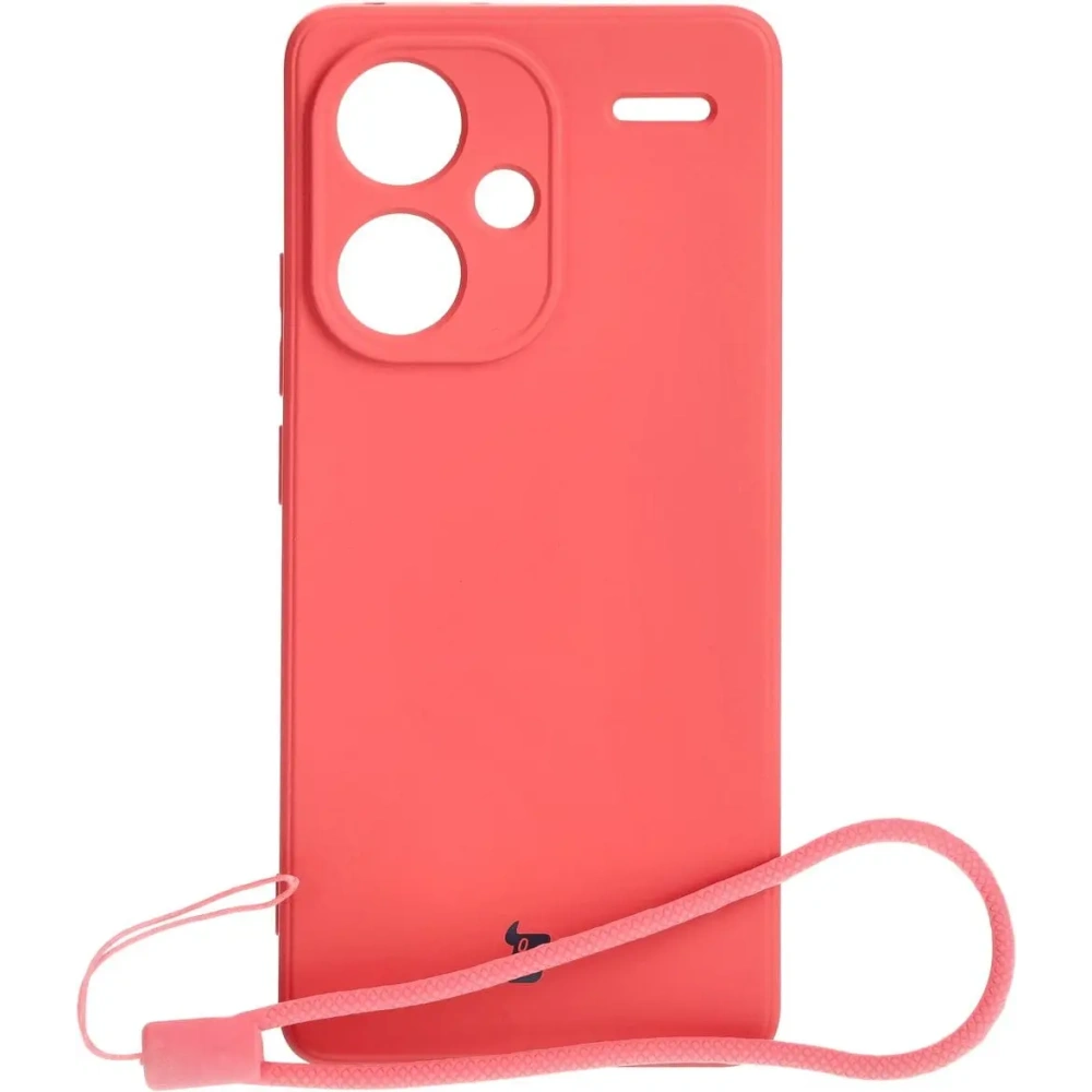 Etui Bizon Case Silicone Sq do Xiaomi Redmi Note 13 Pro+ 5G brudny róż