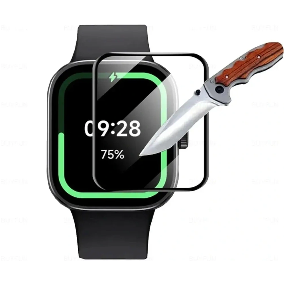 Szkło hybrydowe Bizon Glass Watch Edge Hybrid do Redmi Watch 4 czarne