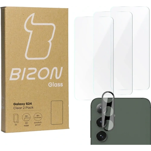 Kup BIZON Clear 3x Bildschirmglas + Kameraglas Samsung Galaxy S24 - BIZ4357 - {ean13} - Sklep Home Screen