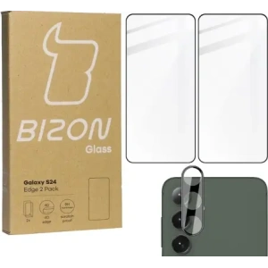 Kup 2x Szkło na ekran + szkło na aparat BIZON Edge do Samsung Galaxy S24 - BIZ4358 - {ean13} - Sklep Home Screen