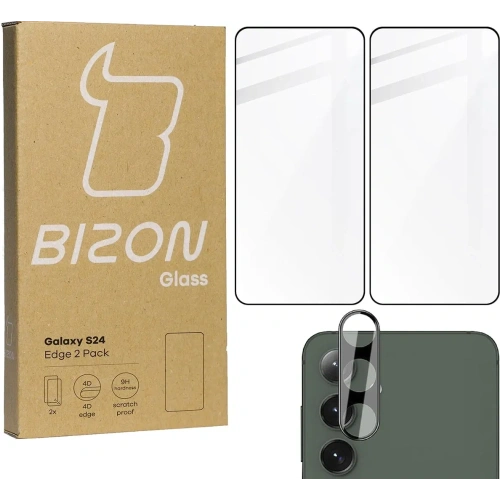 Kup BIZON Edge 2x sticlă pentru ecran + sticlă pentru cameră Samsung Galaxy S24 - BIZ4358 - {ean13} - Sklep Home Screen