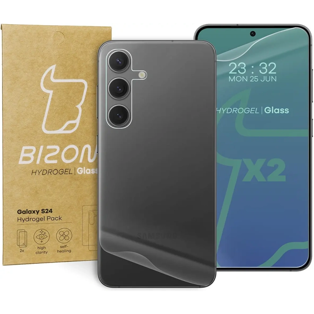 Folia hydrożelowa na tył i przód Bizon Glass Hydrogel Pack do Samsung Galaxy S24