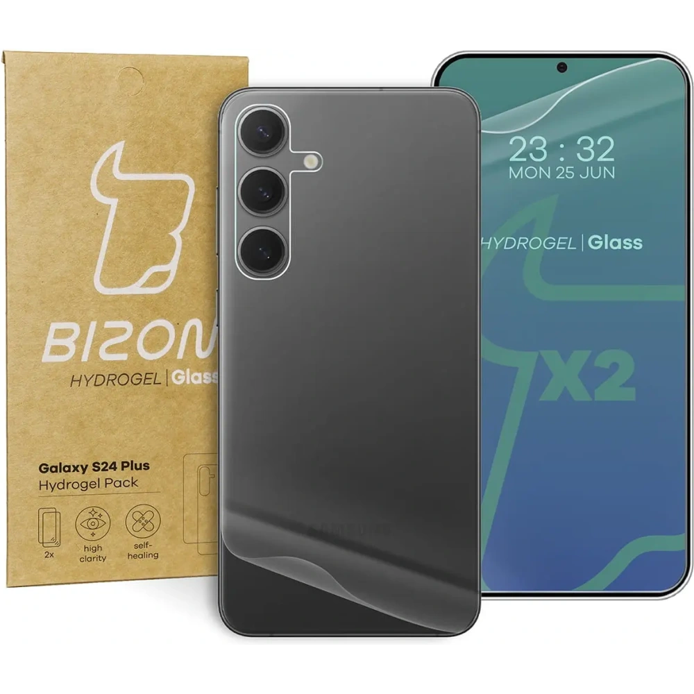 Folia hydrożelowa na tył i przód Bizon Glass Hydrogel Pack do Samsung Galaxy S24 Plus