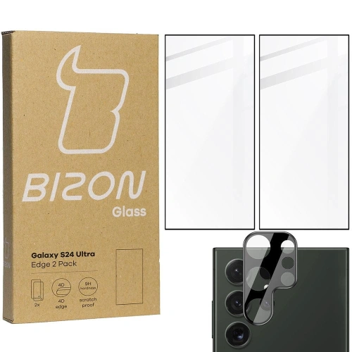 Kup BIZON Edge 2x sticlă pentru ecran + sticlă pentru cameră Samsung Galaxy S24 Ultra - BIZ4362 - {ean13} - Sklep Home Screen