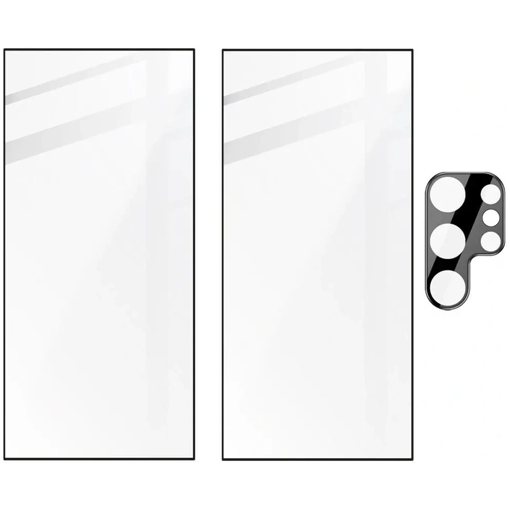 2x Szkło na ekran + szkło na aparat BIZON Edge do Samsung Galaxy S24 Ultra