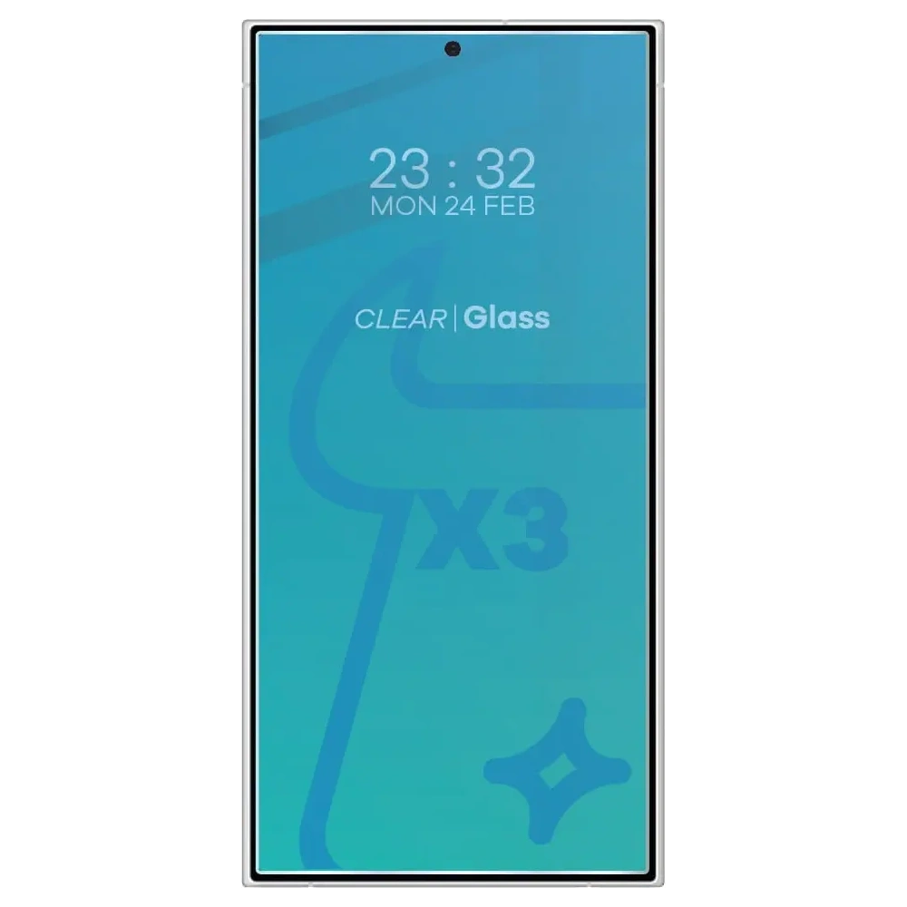 3x Szkło na ekran + szkło na aparat BIZON Clear do Samsung Galaxy S24 Ultra