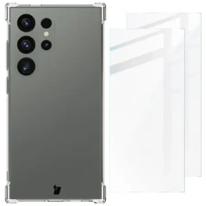 Kup Bizon Case Clear Pack-Hülle + 2x Displayschutzglas Samsung Galaxy S24 Ultra klar - BIZ4371 - {ean13} - Sklep Home Screen