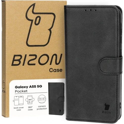 Kup Etui z klapką Bizon Case Pocket do Samsung Galaxy A55 5G czarne - BIZ4374 - {ean13} - Sklep Home Screen