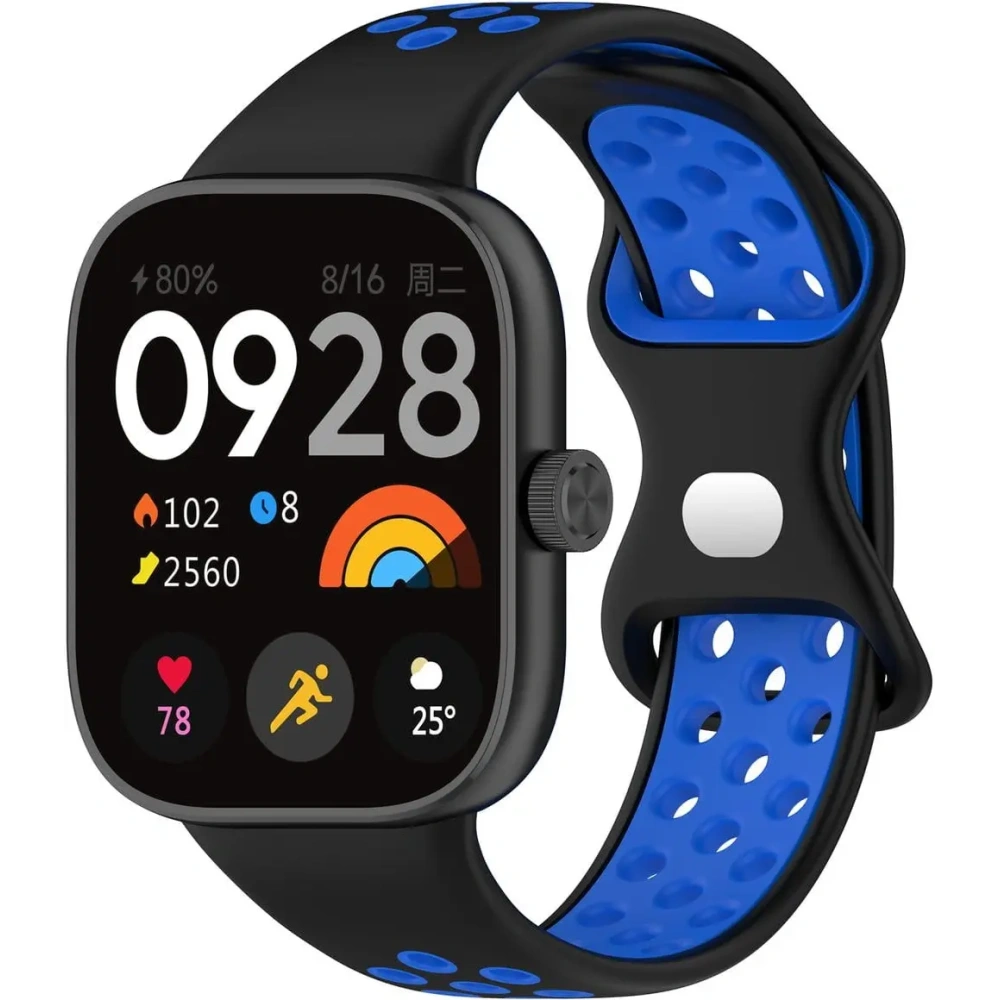 Pasek Bizon Strap Watch Octo do Redmi Watch 4 / Xiaomi Smart Band 9 Pro / 8 Pro czarno-niebieski