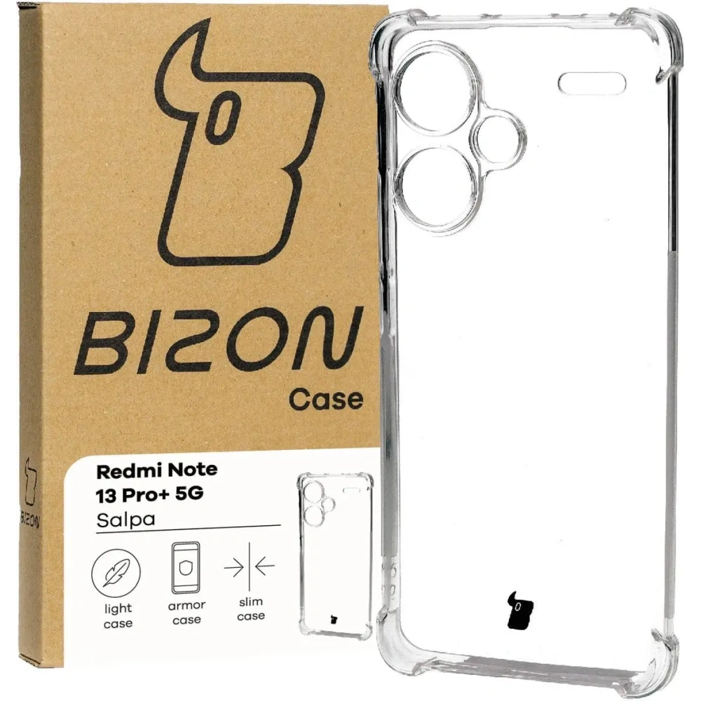Elastyczne etui Bizon Case Salpa do Xiaomi Redmi Note 13 Pro+ 5G przezroczyste