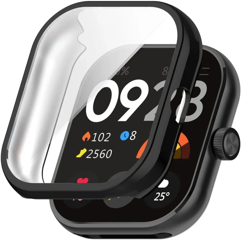 Etui z osłoną ekranu Bizon Case Watch Felipe do Xiaomi Redmi Watch 4 czarne
