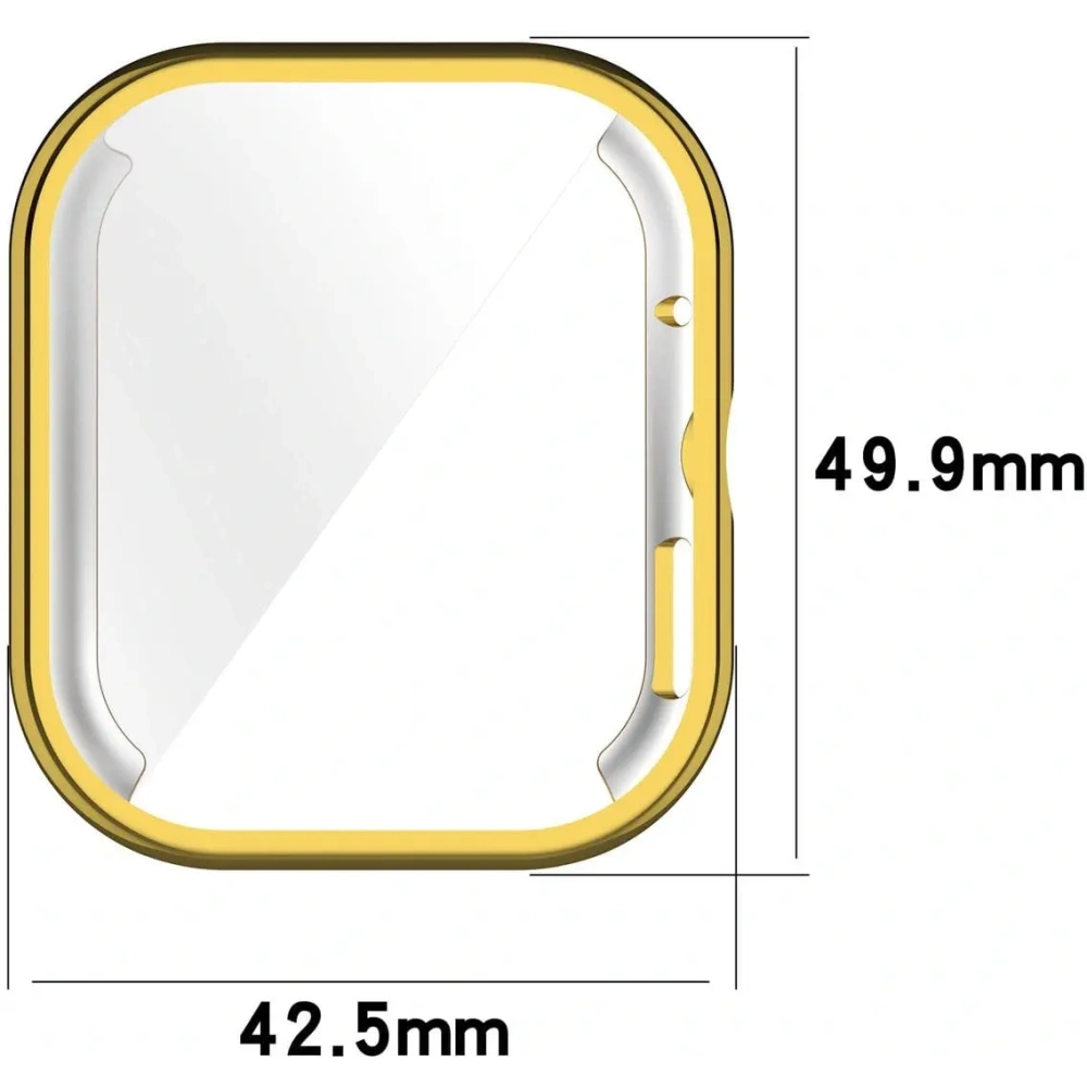 Etui z osłoną ekranu Bizon Case Watch Felipe do Xiaomi Redmi Watch 4 złote