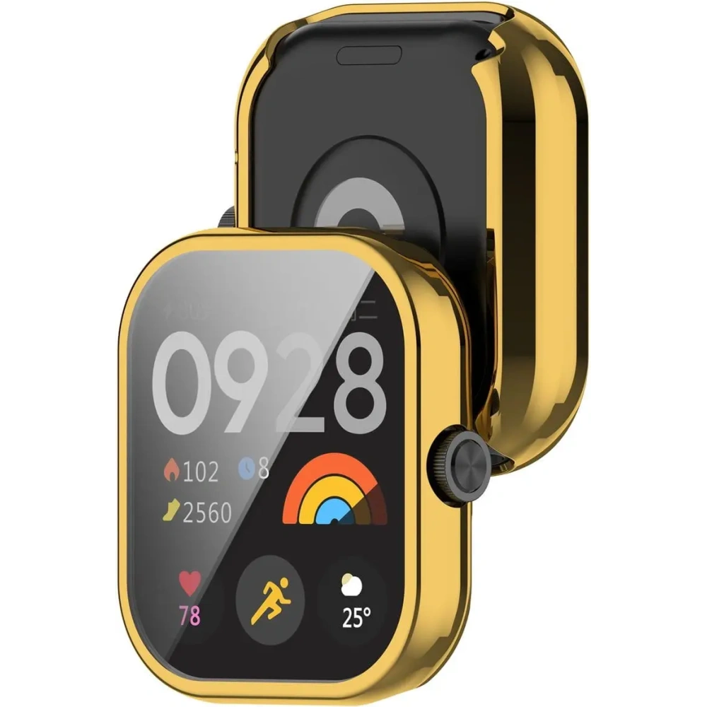 Etui z osłoną ekranu Bizon Case Watch Felipe do Xiaomi Redmi Watch 4 złote