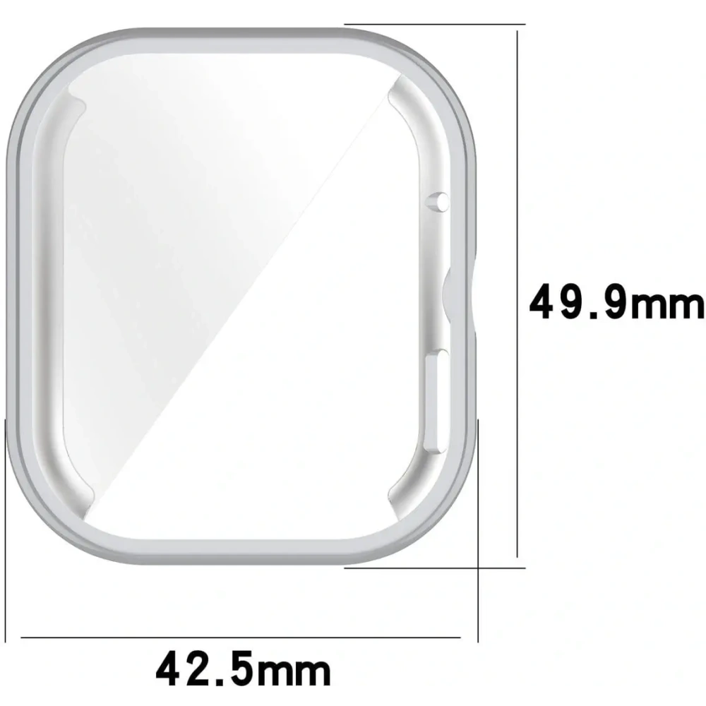 Etui z osłoną ekranu Bizon Case Watch Felipe do Xiaomi Redmi Watch 4 srebrne