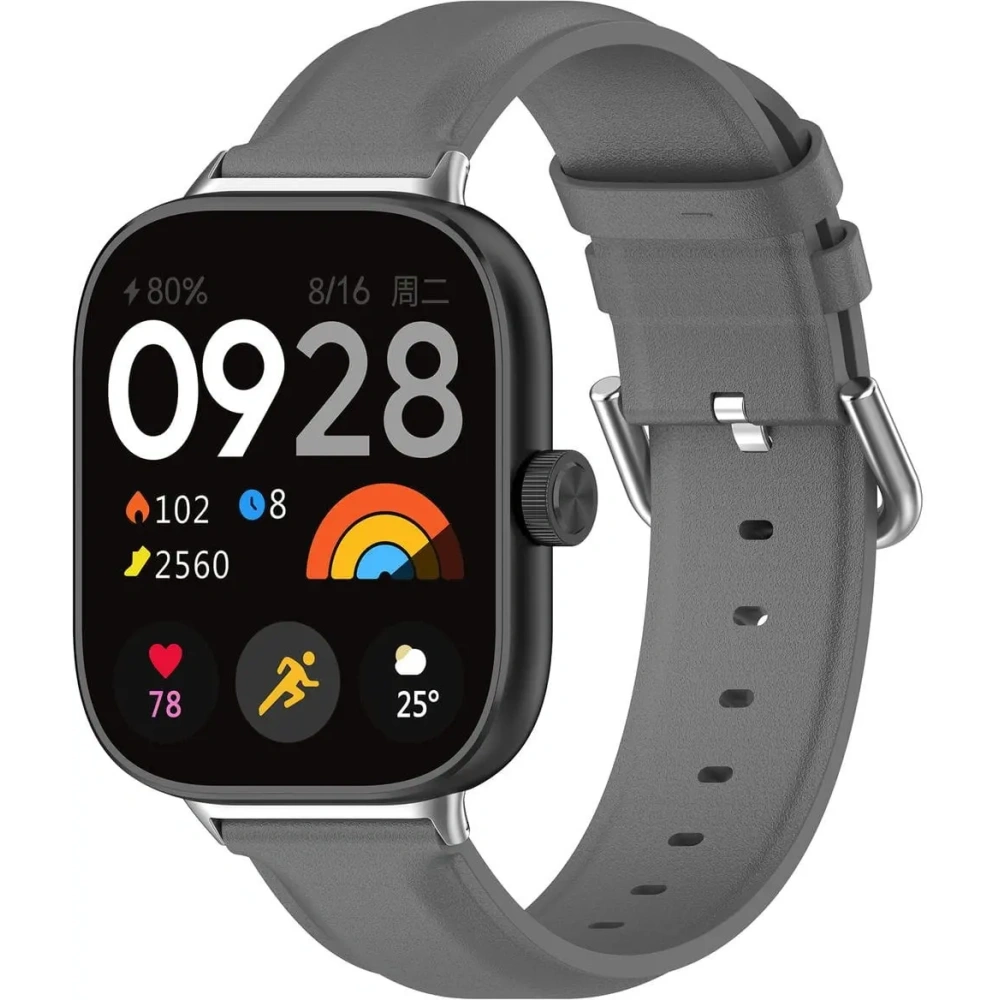 Pasek Bizon Strap Watch Casual do Redmi Watch 4 / Xiaomi Smart Band 9 Pro / 8 Pro szary