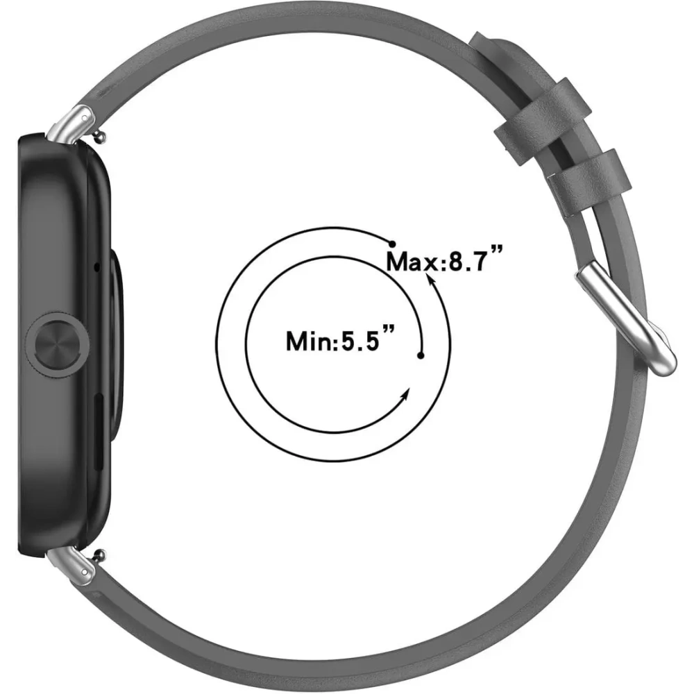 Pasek Bizon Strap Watch Casual do Redmi Watch 4 / Xiaomi Smart Band 9 Pro / 8 Pro szary