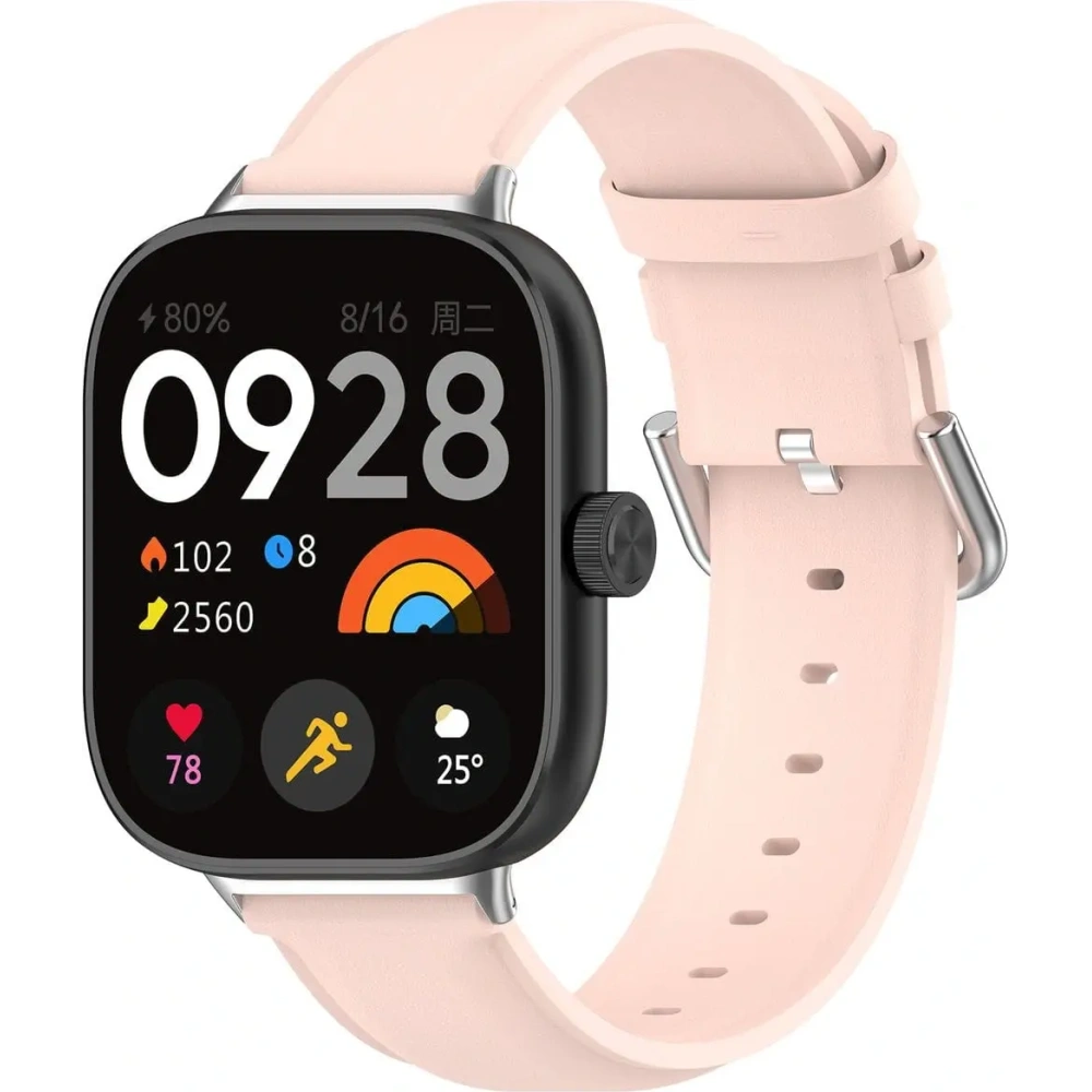 Pasek Bizon Strap Watch Casual do Redmi Watch 4 / Xiaomi Smart Band 9 Pro / 8 Pro jasnoróżowy