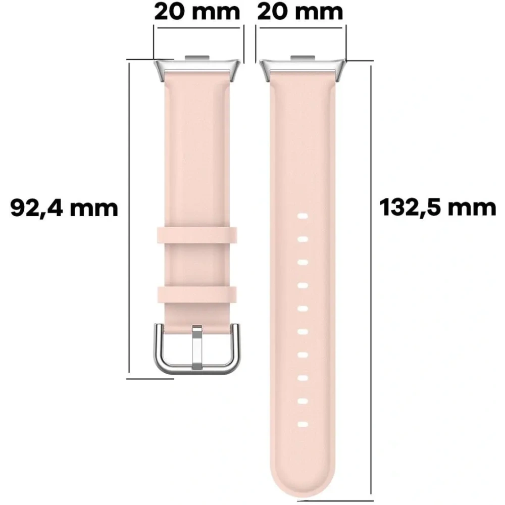 Pasek Bizon Strap Watch Casual do Redmi Watch 4 / Xiaomi Smart Band 9 Pro / 8 Pro jasnoróżowy