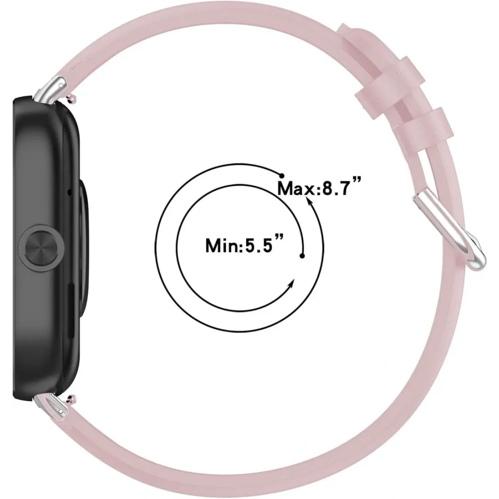 Pasek Bizon Strap Watch Casual do Redmi Watch 4 / Xiaomi Smart Band 9 Pro / 8 Pro jasnoróżowy