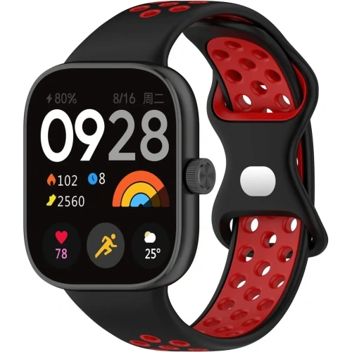 Kup Pasek Bizon Strap Watch Octo do Redmi Watch 4 / Xiaomi Smart Band 9 Pro / 8 Pro czarno-czerwony - BIZ4396 - {ean13} - Sklep Home Screen
