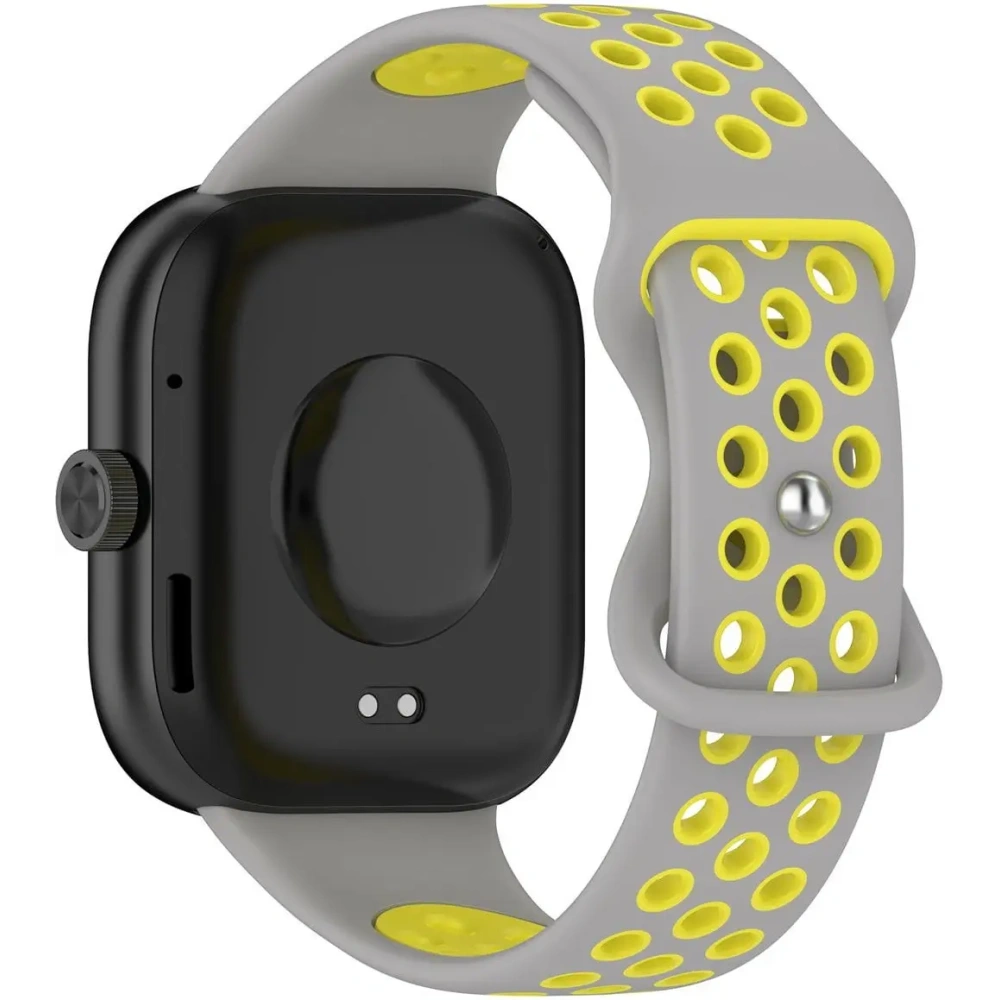 Pasek Bizon Strap Watch Octo do Redmi Watch 4 / Xiaomi Smart Band 9 Pro / 8 Pro jasnoszaro-żółty