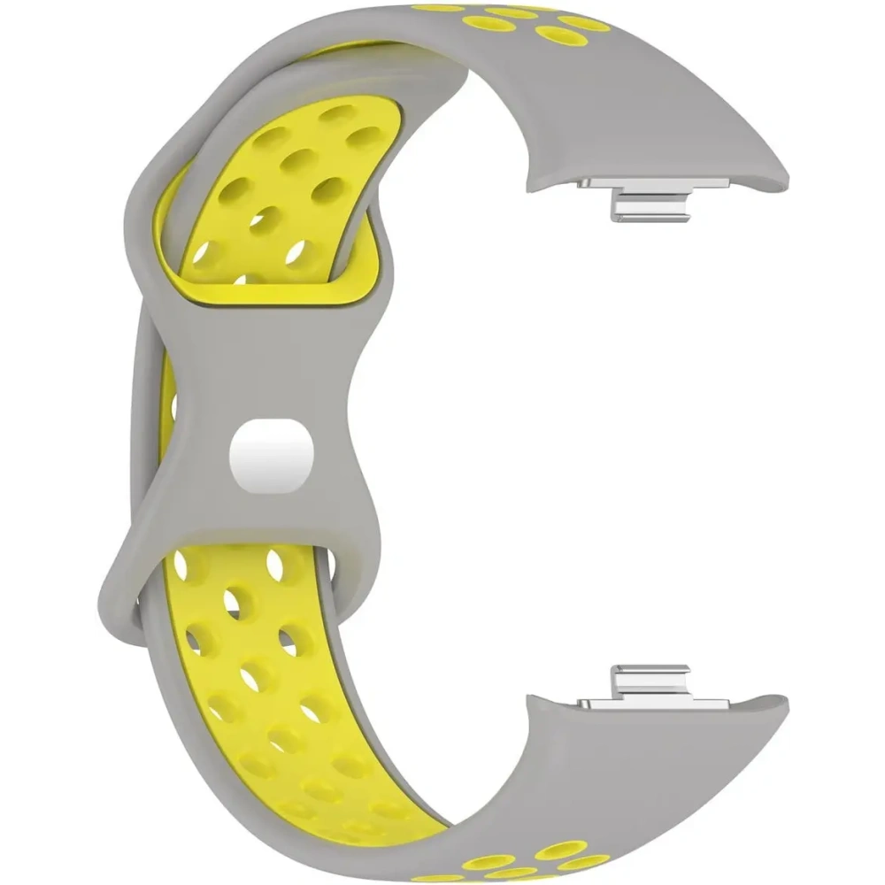 Pasek Bizon Strap Watch Octo do Redmi Watch 4 / Xiaomi Smart Band 9 Pro / 8 Pro jasnoszaro-żółty