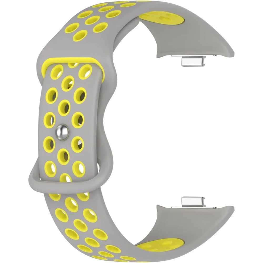 Pasek Bizon Strap Watch Octo do Redmi Watch 4 / Xiaomi Smart Band 9 Pro / 8 Pro jasnoszaro-żółty