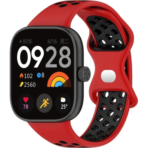 Kup Bizon Strap Watch Octo Redmi Watch 4 / Xiaomi Smart Band 9 Pro / 8 Pro roșu-negru - BIZ4398 - {ean13} - Sklep Home Screen