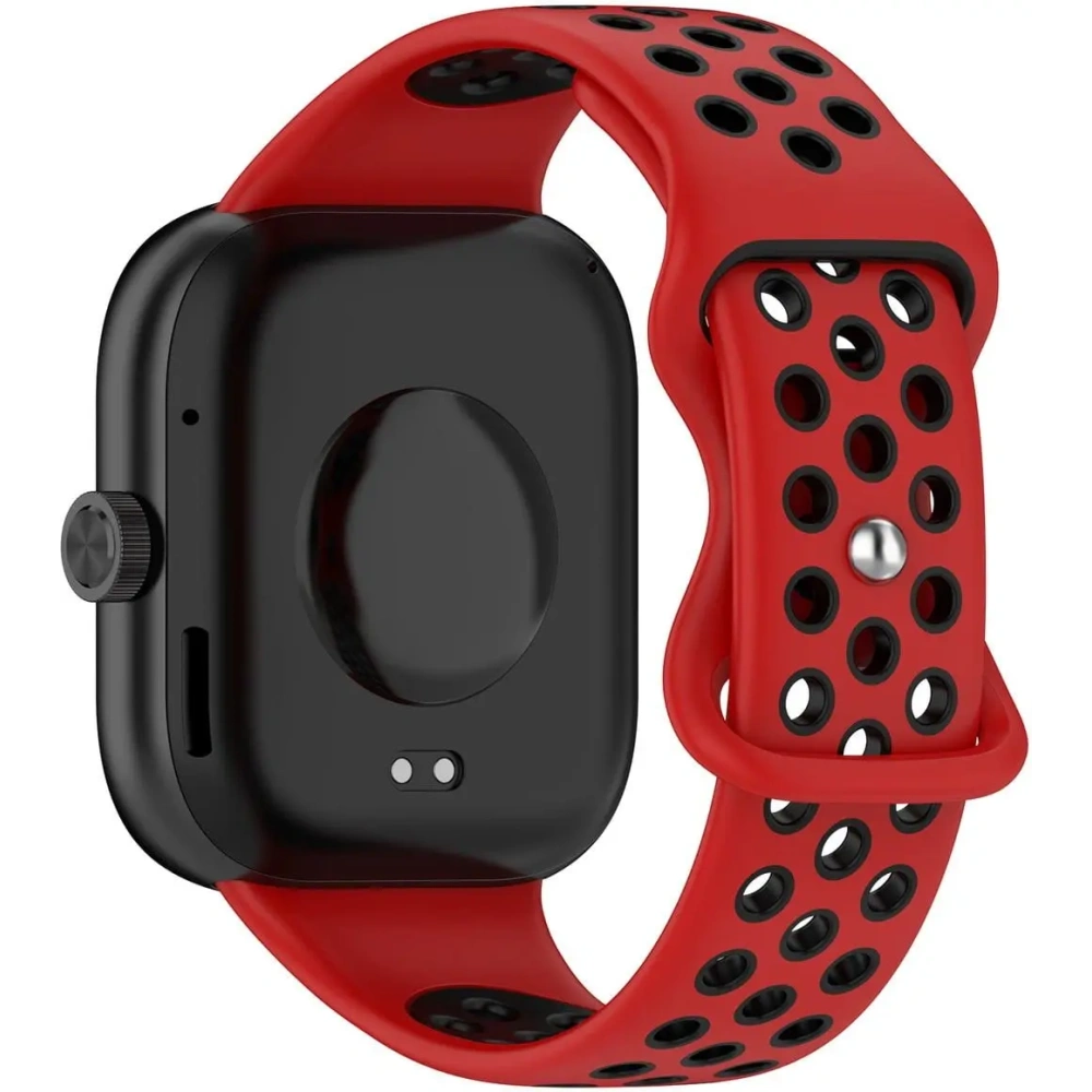 Pasek Bizon Strap Watch Octo do Redmi Watch 4 / Xiaomi Smart Band 9 Pro / 8 Pro czerwono-czarny
