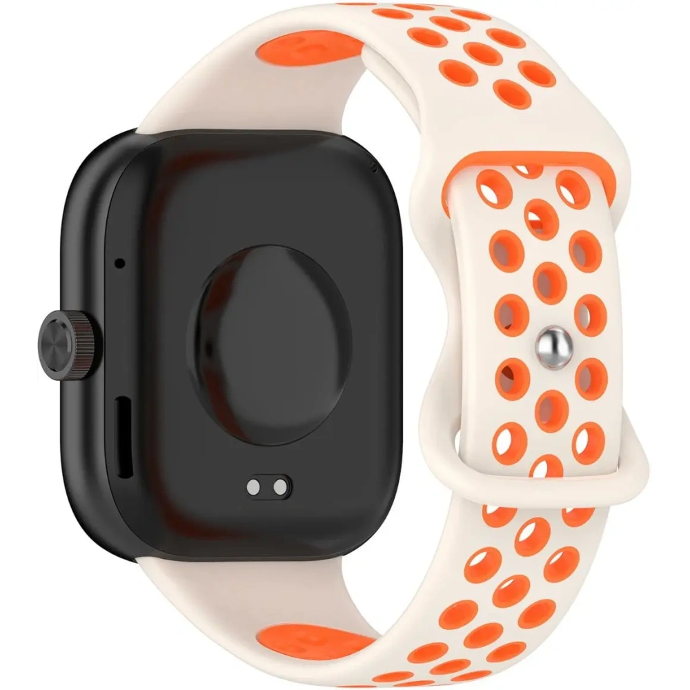 Pasek Bizon Strap Watch Octo do Redmi Watch 4 / Xiaomi Smart Band 9 Pro / 8 Pro beżowo-pomarańczowy