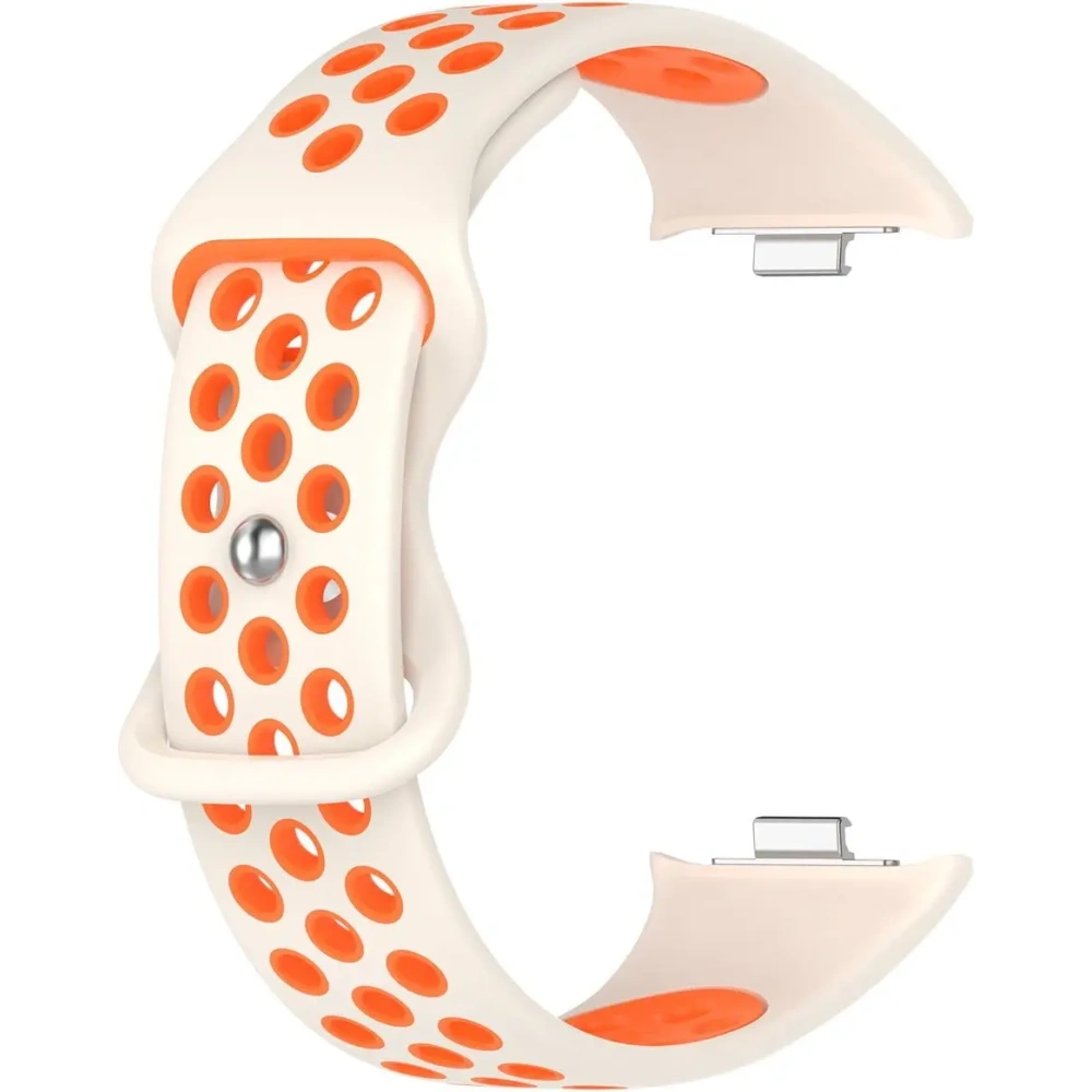Pasek Bizon Strap Watch Octo do Redmi Watch 4 / Xiaomi Smart Band 9 Pro / 8 Pro beżowo-pomarańczowy