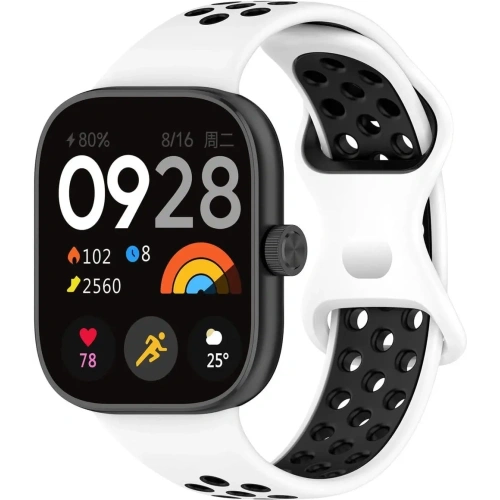 Kup Pasek Bizon Strap Watch Octo pro Redmi Watch 4 / Xiaomi Smart Band 9 Pro / 8 Pro bílý-černý - BIZ4400 - {ean13} - Sklep Home Screen