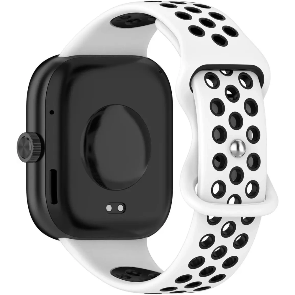 Pasek Bizon Strap Watch Octo do Redmi Watch 4 / Xiaomi Smart Band 9 Pro / 8 Pro biało-czarny