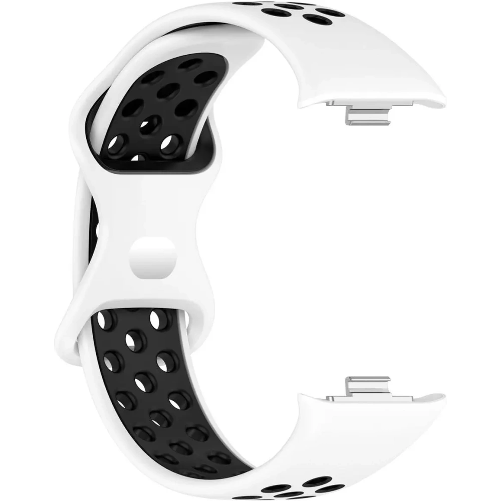 Pasek Bizon Strap Watch Octo do Redmi Watch 4 / Xiaomi Smart Band 9 Pro / 8 Pro biało-czarny