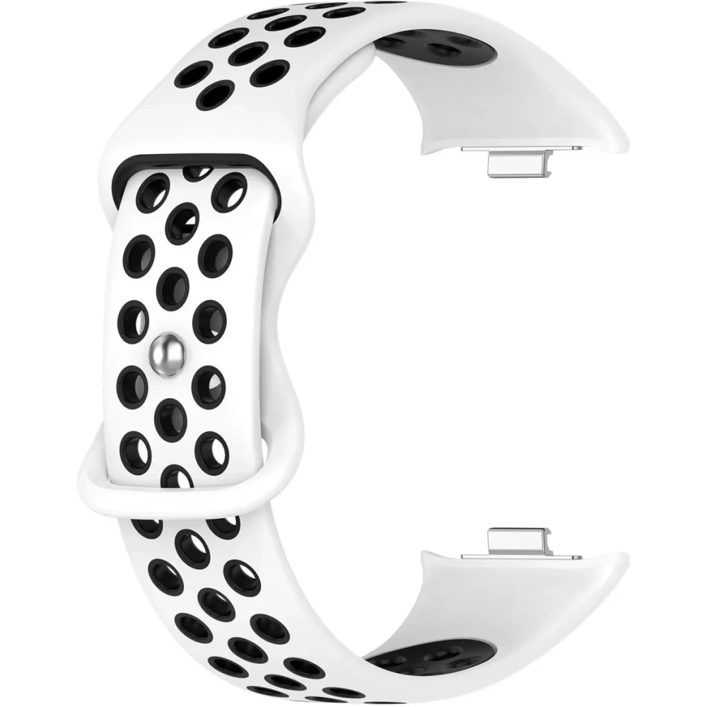 Pasek Bizon Strap Watch Octo do Redmi Watch 4 / Xiaomi Smart Band 9 Pro / 8 Pro biało-czarny