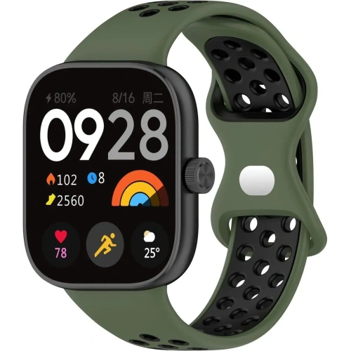 Kup Bizon Strap Uhr Octo Redmi Uhr 4 / Xiaomi Smart Band 9 Pro / 8 Pro dunkelgrün-schwarz - BIZ4402 - {ean13} - Sklep Home Screen
