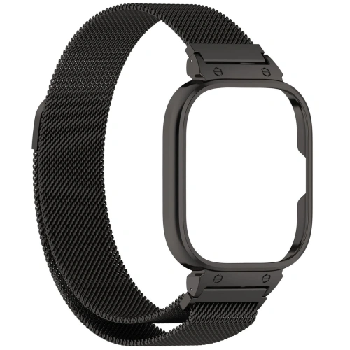 Buy Bizon Strap + Case Watch Chain Xiaomi Redmi Watch 4 black - BIZ4404 - {ean13} - Home Screen Store Europe