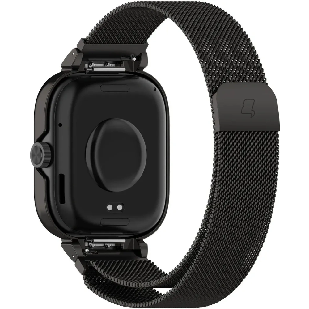 Etui z paskiem Bizon Strap + Case Watch Chain do Xiaomi Redmi Watch 4 czarne