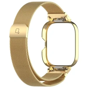 Kup Etui z paskiem Bizon Strap + Case Watch Chain do Xiaomi Redmi Watch 4 złote - BIZ4405 - {ean13} - Sklep Home Screen