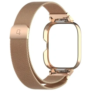 Buy Bizon Strap + Case Watch Chain Xiaomi Redmi Watch 4 rose gold - BIZ4406 - {ean13} - Home Screen Store Europe