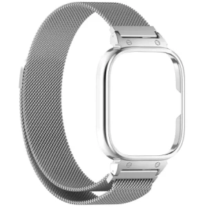 Buy Bizon Strap + Case Watch Chain Xiaomi Redmi Watch 4 silver - BIZ4407 - {ean13} - Home Screen Store Europe