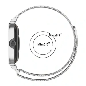 Buy Bizon Strap + Case Watch Chain Xiaomi Redmi Watch 4 silver - BIZ4407 - {ean13} - Home Screen Store Europe
