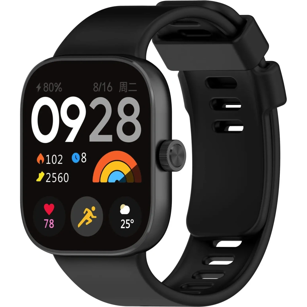Pasek Bizon Strap Watch Silicone B do Redmi Watch 4 / Xiaomi Smart Band 9 Pro / 8 Pro czarny